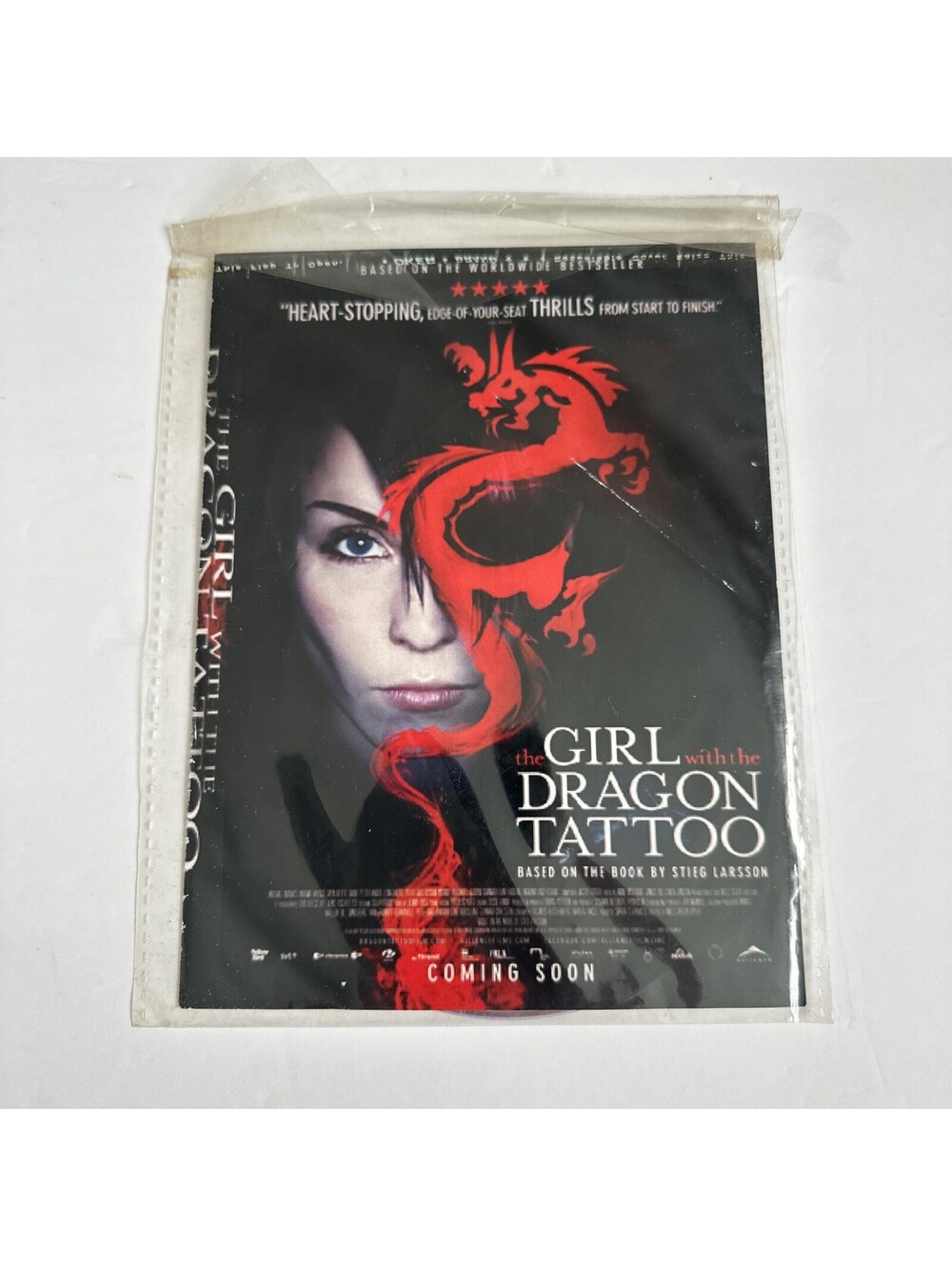 RARE! The Girl With the Dragon Tattoo Movie Promotional Promo Stieg Larsson